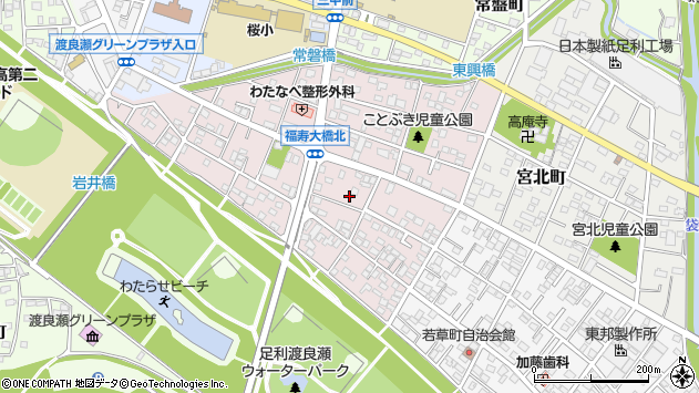 〒326-0025 栃木県足利市寿町の地図