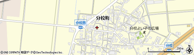 石川県加賀市分校町リ163周辺の地図