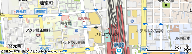 金沢回転寿司輝らり高崎オーパ店周辺の地図