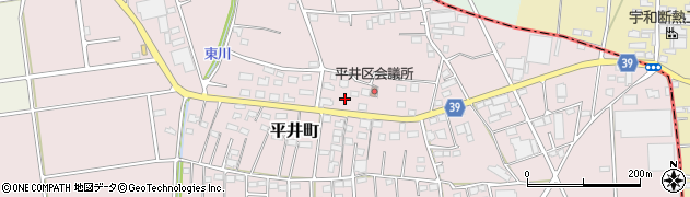 群馬県伊勢崎市平井町周辺の地図