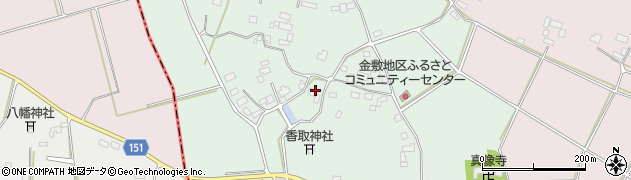 茨城県桜川市金敷周辺の地図