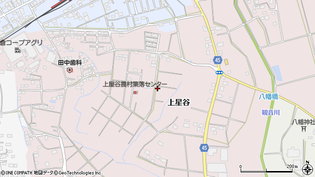 〒309-1111 茨城県筑西市上星谷の地図