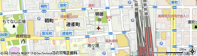 群馬県高崎市通町周辺の地図
