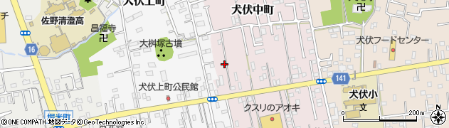栃木県佐野市犬伏中町2171周辺の地図