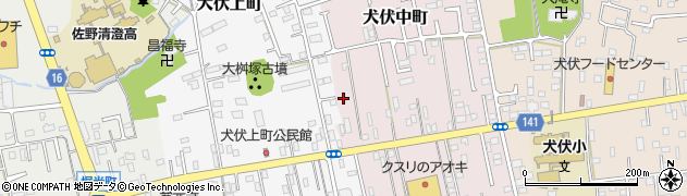 栃木県佐野市犬伏中町2172周辺の地図