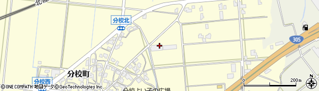 石川県加賀市分校町（オ）周辺の地図