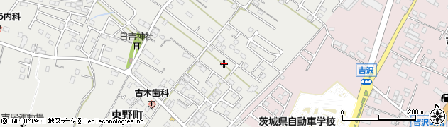 茨城県水戸市東野町周辺の地図