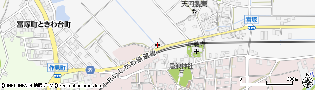 石川県加賀市冨塚町（ト）周辺の地図