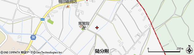 茨城県笠間市随分附周辺の地図