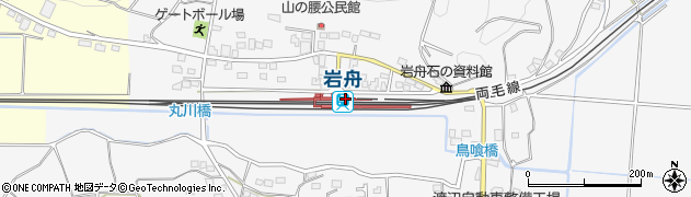 岩舟駅周辺の地図