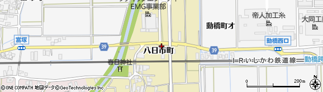 石川県加賀市八日市町（ニ）周辺の地図