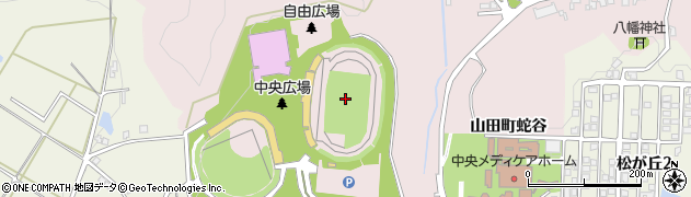加賀市陸上競技場周辺の地図