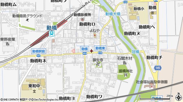 〒922-0331 石川県加賀市動橋町の地図