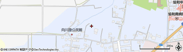 茨城県筑西市向川澄周辺の地図