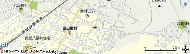 栃木県足利市八幡町周辺の地図