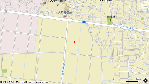 〒329-4425 栃木県栃木市大平町新の地図