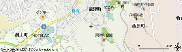 石川県小松市粟津町ヘ周辺の地図