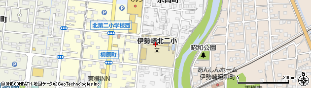 伊勢崎市立北第二小学校周辺の地図