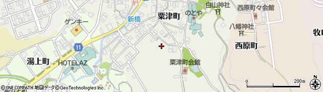 石川県小松市粟津町（ヘ）周辺の地図