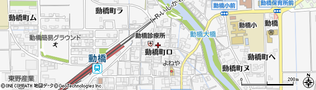 石川県加賀市動橋町（ロ）周辺の地図