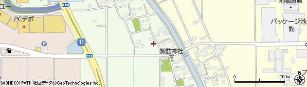 群馬県前橋市下阿内町119周辺の地図