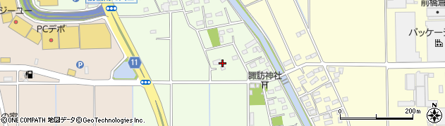 群馬県前橋市下阿内町114周辺の地図