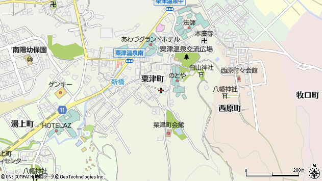 〒923-0326 石川県小松市粟津温泉の地図