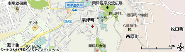 石川県小松市粟津町周辺の地図