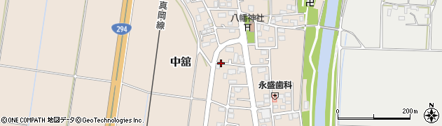 茨城県筑西市中舘周辺の地図