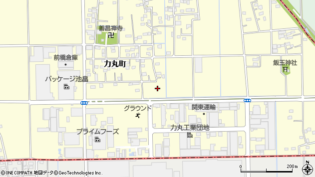 〒379-2134 群馬県前橋市力丸町の地図