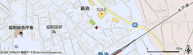 茨城県筑西市新治周辺の地図
