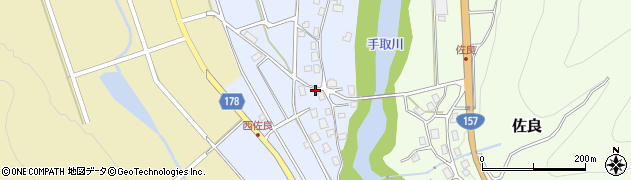 石川県白山市西佐良町（ト）周辺の地図