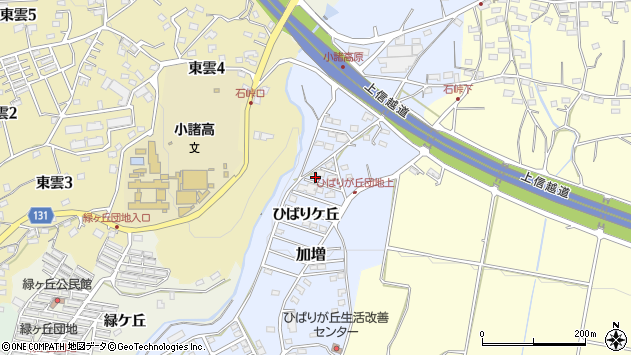 〒384-0065 長野県小諸市ひばりケ丘の地図