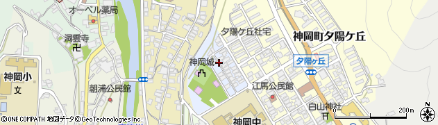 岐阜県飛騨市神岡町城ケ丘周辺の地図