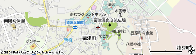 粟津温泉周辺の地図