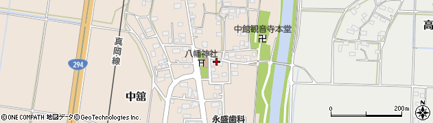 茨城県筑西市中舘2183周辺の地図