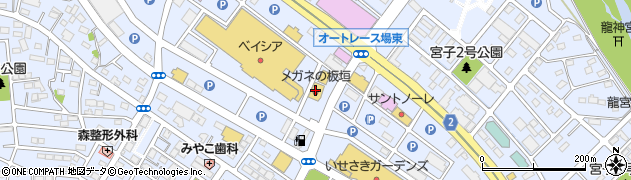 メガネのイタガキ　グランド伊勢崎店周辺の地図