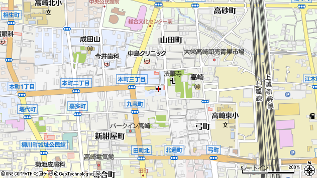〒370-0059 群馬県高崎市椿町の地図