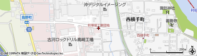 将軍塚工業団地周辺の地図