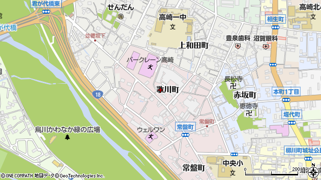 〒370-0807 群馬県高崎市歌川町の地図