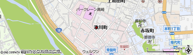 群馬県高崎市歌川町周辺の地図