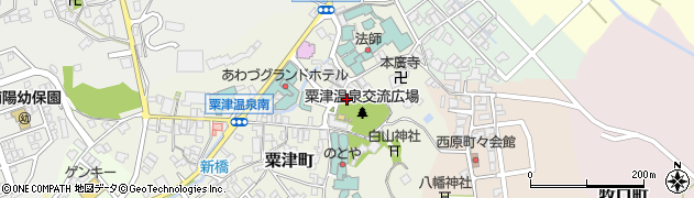 石川県小松市粟津町（ワ）周辺の地図