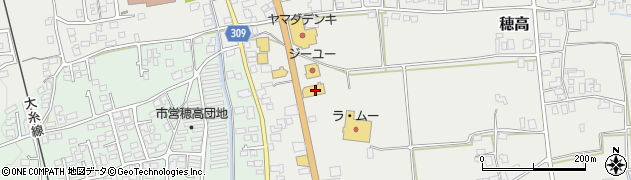 メンズプラザアオキ穂高店周辺の地図