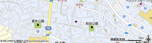 群馬県伊勢崎市宮子町周辺の地図