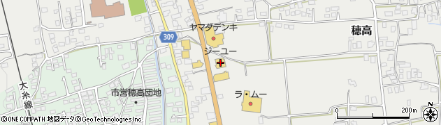 ジーユー安曇野穂高店周辺の地図
