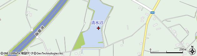 清水沼周辺の地図