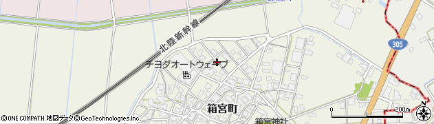石川県加賀市箱宮町（井）周辺の地図