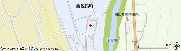 石川県白山市西佐良町（丁）周辺の地図