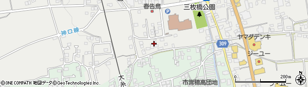 長野県安曇野市穂高周辺の地図