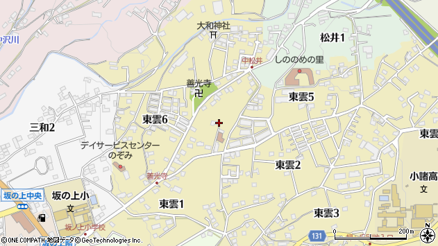 〒384-0052 長野県小諸市東区の地図